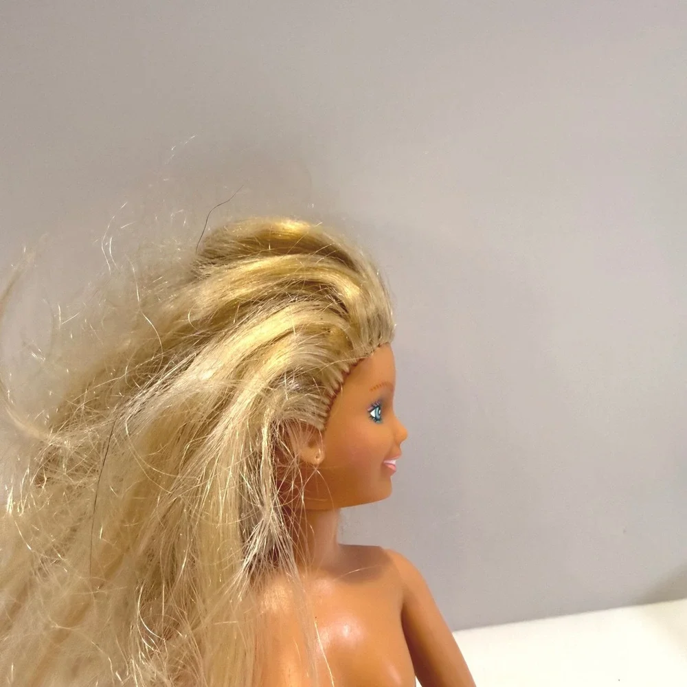Vintage 1987 Hasbro Blonde Fashion Doll Teal Eyes Nude Body for Customizing